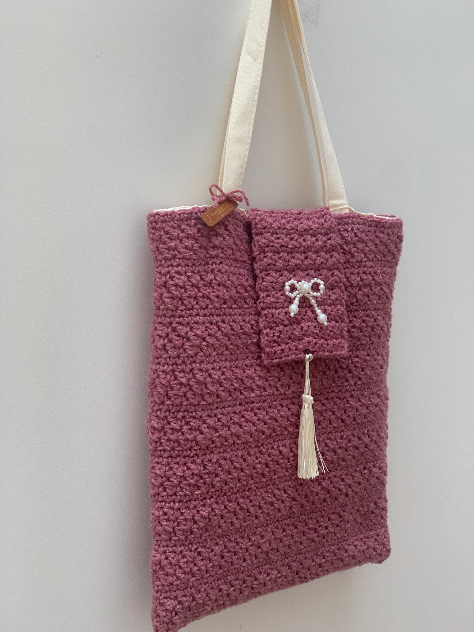 Gehaakte tas in vintage-stijl. Gemaakt door Anne. Nieuw!